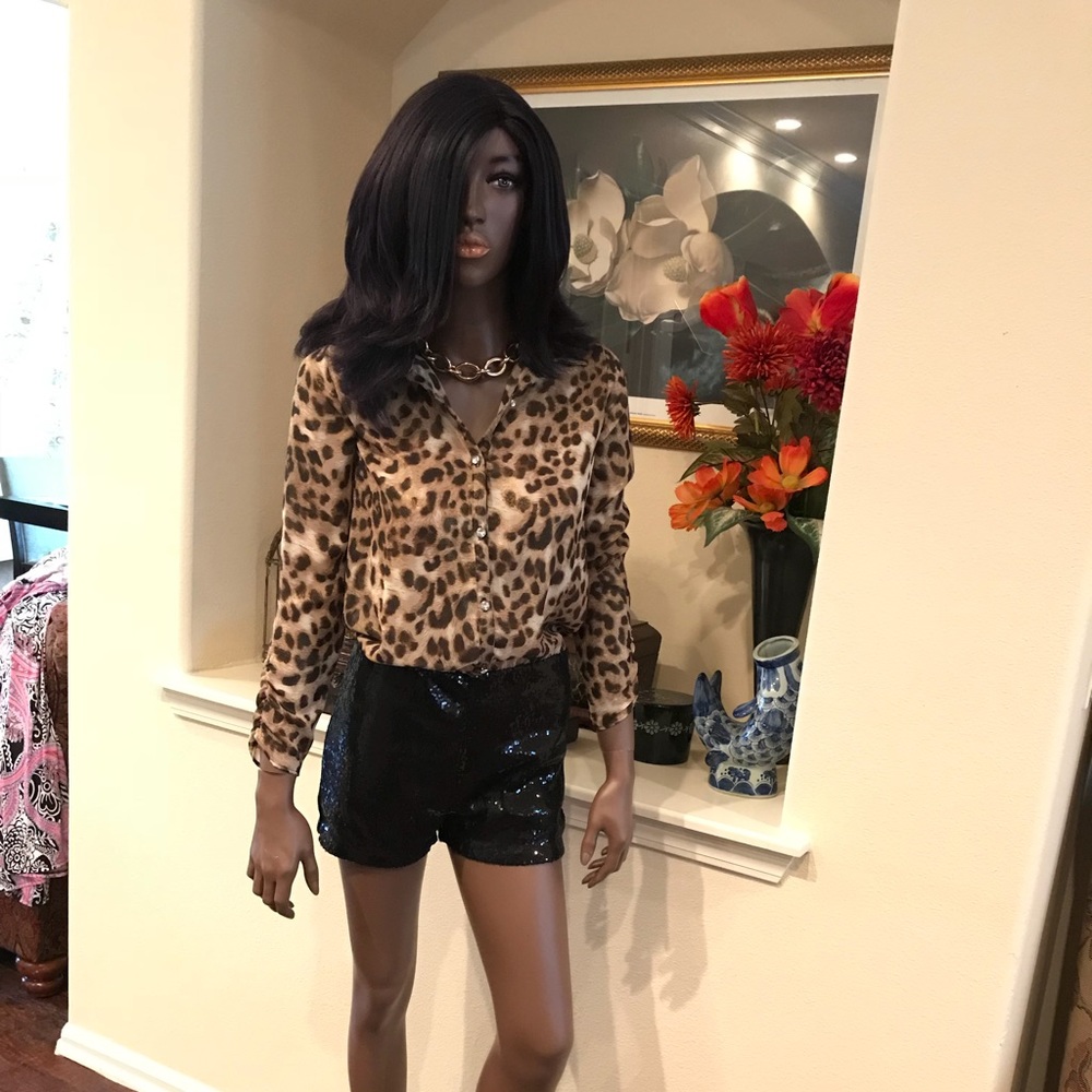 Leopard and Sequin Romper